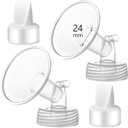 24mm Flange and Duckbill Valve Compatible with Spectra S1 S2 9 Plus Breastpump Replacement to Spectra Pump Parts, Not Original, Replace Accessories.
