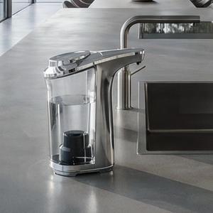 FKWin Automatic Soap Dispenser, Touchless Sensor Hand Soap Dispenser 17oz/500ml, 5 Adjustable Dispensing, Wide Opening Refillable Reservoir, Battery Powered for Bathroom & Kitchen  Silver (Transparent)