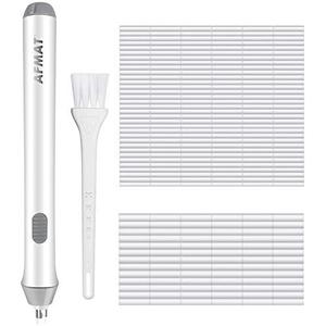 AFMAT EEW001 Electric Eraser for Drawing, Battery Operated Eraser with 140 Refills, Electric Erasers Kit for Artist, Art Erasers for Painting, Sketching, Drafting, Detailer Tool for Crafting-White