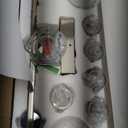 SineRise 5-Light Bronze Vanity Light with 3 Color Modes (3000K/4000K/6000K), Eye Protection LED Bathroom Light Fixture, Dimmable Modern Wall Light Over Mirror with Clear Glass Shade