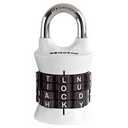 Master Lock Word Combination Lock, Set Your Own Word Letter Lock for Gym and School Lockers, Indoor Combo Padlock, Colors May Vary, 1535DWD