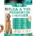 Flea and Tick Prevention for Dogs Chewable, 200 Natural Soft Chews Oral Flea and Tick Supplement for Dogs Puppies, All Breeds & Sizes - Chicken Flavor