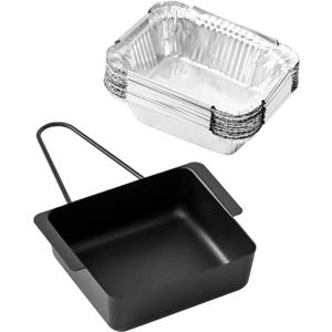 Grease Cup Drip Pan for Nexgrill 720-0830H 720-0830D 720-0896, Grease Tray Replacement Grill Catcher Drip Pan Box for 720-0882A 720-0888S 720-0898 for Cuisinart CGG-7400, 15pack Aluminum Foil Liner