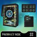 Trading Card Binder, Card Collection Binder 4 Pocket with 50 Removable Sleeves – 400-Pocket Compact 3-Ring Zipper Album, Durable Trading Card Holder for TCG/MTG Collectors (Elemental ring)