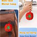 Joyleop for Airpods 4 Case - for Women Girl Girly Kids Cute Funny Unique Kawaii 3D Cartoon Tomato Design Soft Silicone Protective Case for Airpods 4th Gerneration 2024 Cover with Keychian