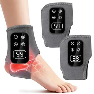 TEVIKE Foot Advanced Renew Triple Method Massager for Neuropathy and Plantar Fasciitis, Cordless Foot Massager with Heat and Vibration, Portable for Home Travel Use（Gray 2pcs）