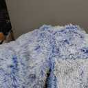 JONIYEAR Extra 2.8" Long Hair Fluffy Faux Fur Throw Blanket 50" x 60", Luxury Soft Decorative Fuzzy Furry Blankets for Couch, Cozy Plush Shaggy Blankets for Sofa Bed, Cute Lovely Blanket for Pet, Blue