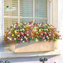 Der Rose 24 Bundles Fake Flowers Artificial Dasiy Faux Flowers Bulk for Outdoor Spring Garden Porch Farmhouse Decor
