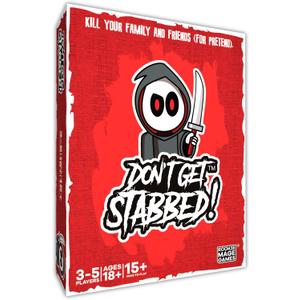 Don't Get Stabbed!: The Party Game Where You Get to Kill Your Family and Friends (for Pretend). Exciting Card Game for Adults and Horror Gift for Scary Movie Fans. Great for Halloween.