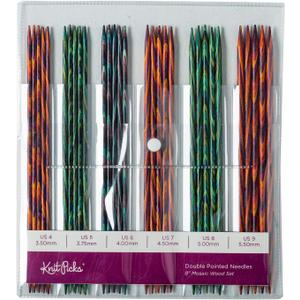 Knit Picks Double Pointed Wood Knitting Needle Set (Mosaic 8")