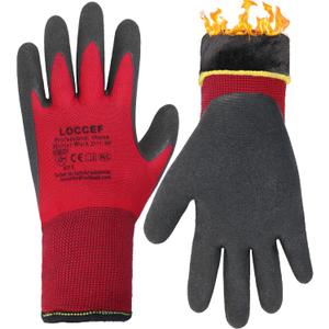 LOCCEF 2 Pairs Winter Work Gloves for Men and Women, Freezer Gloves for Work Below Zero, Thermal Insulated, Super Grip (XX-Large)