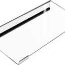 Egchi Small Computer Keyboard Stand, 11.8 x 5.1 Inch- Keyboard Tray for 78 Keys Keyboard, Acrylic Keyboard Riser Lift for Desk, keyboard Holder for Mini Computer Keyboard & Apple Magic Keyboard -Clear