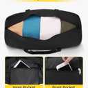 Vorspack Duffel Bag 28 Inches Foldable Lightweight Gym Bag with Inner Pocket for Travel Sports - Black