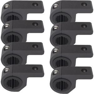 Motorcycle Aluminum Mounting Bracket Kit Tube Clamp 8Pcs 0.75" 1" 1.25" Bullbar Roof Rack Roll Cage Horizontal Bar Clamp Mounting Kit fit for Trucks Car ATV Motorcycle Truck