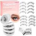 FADLASH Magnetic Eyelashes with Applicator Natural Look Magnetic Lashes Reusable 4 Pairs False Eyelashes Kit Easy to Wear and Remove (604+079+806+B7)