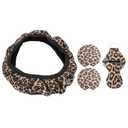 OROOBA¨ Steering Wheel Cover, Car Cup Holder Mat, Anti_Slip 4PCS Gift for Family, Friends Car