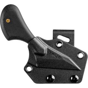 TRUE MYCRO Utility Knife, Fixed Blade Every Day Carry Razor Knife, Compact Boxcutter Neck Knife with Sheath - Black