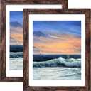 LUCKYLIFE 18x24 Frame in Rustic Brown, Gallery Frame for Wall Mounting, 2 Pack