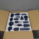 Glass Bud Vases Set of 32 - Blue Assorted Small Mini Glass Vases for Flowers, Crystal Vintage Vase Set, Bulk Centerpieces for Table Dcor, Wedding, Home and Events (Blue, 32 Pcs)