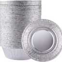 4 Inch Aluminum Foil Mini Pie Pans 50Pcs - Disposable Small Mini Pie Tins Pot Pie Tins For Bakeries, Cafes, Restaurants - Durable Mini Tart Pans for Pie, Fruit Tarts, Quiche (50, 4 Inch)