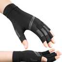 Arthritis Gloves for Women for Pain,All-Around Compression Gloves for Men,Finger extension with Anti-Slip Grip,Support Gloves for Pain Relief,Carpal Tunnel (Large (1 Pair), Matte Black)