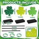 3 Pieces St. Patrick's Day Decorations Green Lucky Tiered Tray Decor, St. Patrick's Table Tray Decor Shamrock Wooden Set, Irish-Themed Shamrock Decor, Shamrocks for Home Decor