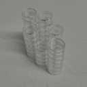Fengek 6 Sets 6 Layer Stackable Plastic Containers, 10G/10ML Clear Cosmetic Storage Box Round Organizer Jars for Beads, Buttons, Small Jewelry Findings