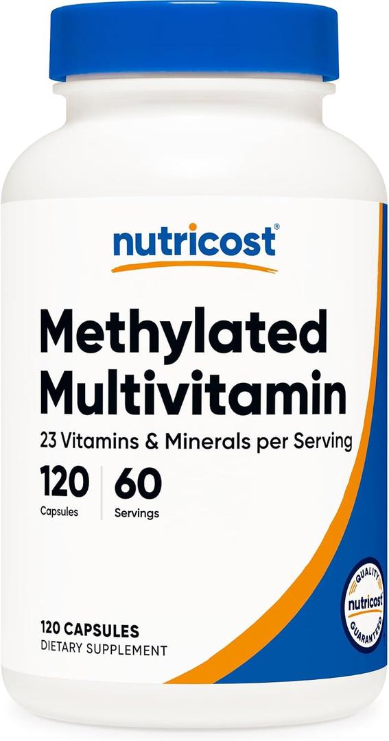 Nutricost Methylated Multivitamin 120 Capsules, 60 Servings - 23 Vitamin & Minerals Per Serving (EXP 03/2029)
