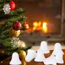 2 x STOBOK Flower Decor 20 Pcs Craft Foam Bells White Christmas Bells Polystyrene Bells Shapes for DIY Home Craft Project Christmas Tree Holiday Party Supplies 7.4cm Birthday Party Supplies