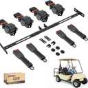 10L0L Golf Cart Seat Belts Kit,Universal for 4 Passenger/2+2 Seats EZGO TXT Club Car Yamaha,42 Belts with Bracket with Street-Legal Upgrades