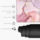 Gaming Mouse Pad Giant 48x24 Desk Mat Oversized Large Mousepad Jumbo Huge Desk Pad Pink Marble Protector Mat XXXL Non Slip Computer Mat for Wireless Desktop Work