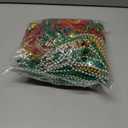 100 Pcs with 6 Styles Christmas Party Beads Necklaces Red Green Gold Silver Snowflake Santa Jingle Bell Holiday Beads Necklaces Christmas Tree Party Decorations