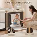 Foldable Playpen, 71"×59" Foldable Baby Playpen with Carry Bag