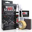 Wheel Scratch Fix Dark Silver Touch Up Paint for Cars - DIY Alloy Wheel Repair Kit, Curb Rash Remover with Fast-Drying Pen - Long-Lasting OEM Finish Car Rim Paint for Scuffs and Chips at Home (Dark Silver)