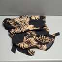 Women's Tropical Print Tie Waist Mini Dress Wrap V Neck Sleeveless Mini Boho Dresses (Large, Multicolor)