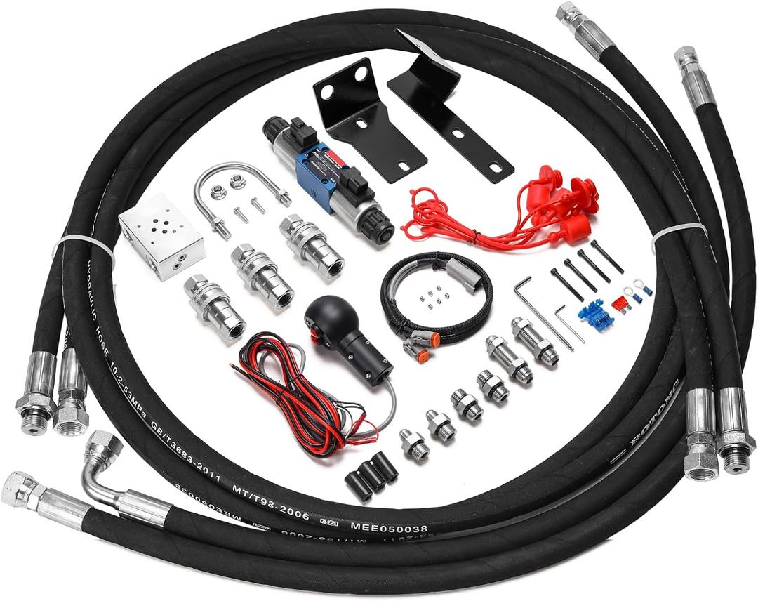Third Function Valve Kit Compatible with Kubota L2501, L3301, L3901 Tractors with LA525 Loder and L3200, L3800 Tractors with LA524 Loder, Suitable for Curling Bucket, Heavy-Duty Tasks