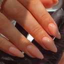 Coral Press on Nails Medium Stiletto Almond,KQueenest Glossy Peach Color Press on Acrylic Nails Set,Reusable Medium Fake Nails for Women Nails Art Manicure in 24 PCS