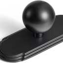 Goo-Ki 25mm(1 Inch) Matte Black Cabinet Knob with Backplate,Modern Cabinet Pulls with Zinc Alloy Material, Delicate Knob for Dresser, Drawer,Wardrobe Cabinet,6 Pack