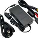 Power Supply and AV Cable for PS2, AC Power Adapter and AV Cable Compatible with PlayStation 2 PS2 Slim A/C 70000 Console Replacement Set