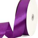 TONIFUL 1-1/2 Inch (40mm) x 100 Yards Purple Wide Satin Ribbon Solid Fabric Ribbon for Gift Wrapping Chair Sash Valentine's Day Wedding Birthday Party Decoration Hair Floral Craft Sewing