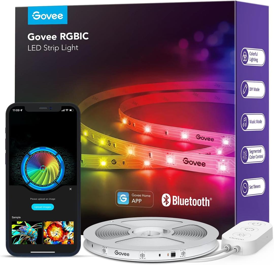 100ft RGBIC LED Strip Lights, LED Lights for Bedroom, APP Control | DIY Multiple Colors on One Line, Color Changing Lights for Home Decor, Bluetooth Strip Lights with APP Control