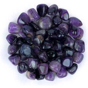Amethyst Tumbled Stones - Chakra Crystals and Healing Stones - Polished Rocks - Meditation Accessories - Chakra Crystal Set - Crystal Pack - Positive Energy - Healing Gifts