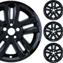 18" Gloss Black Wheel Skin Set Made for Ford Explorer (2011-2018) | Bolt-On Style | Durable ABS Plastic Cover Hubcap | Fits Directly Over OEM Wheel