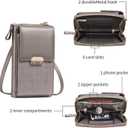 Leather Crossbody Bags Small Cell Phone Bag for Women with Adjustable Strap
