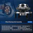 Autoround Front Wheel Hub and Bearing Assembly 513188 fit for Chevy Trailblazer SSR, GMC Envoy, Buick Rainier, Oldsmobile Bravada, Isuzu Ascender, Saab 9-7x 6 Lug w/ABS