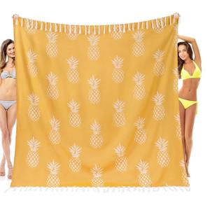 Genovega Oversized Giant Turkish Beach Towel Blanket Extra Large XXL Lightweight Quick Dry Sand Free Boho Throw Pool Cloud Sandrpoof Blankets Women Men Big Jumbo Wide 2 Person Size Pineapple Yellow Genovega Oversized Giant Turkish Beach Towel Blanket Extra Large XXL Lightweight Quick Dry Sand Free Boho Throw Pool Cloud Sandrpoof Blankets Women Men Big Jumbo Wide 2 Person Size Pineapple Yellow