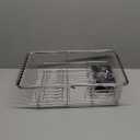 Dish Drying Rack in Sink, Expandable Stainless Steel Dish Drainers for Kitchen Counter, Dish Dryer Rack for Inside Sink, Over The Sink Dish Racks with Utensil Holder, Silver