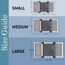 BAFLOTEX Adjustable Window Screens Expandable 2 Ways Expandable Window Screen 10" Height*14" Width-24" Width with White Frame for House Windows 2 Pack of Small Screens
