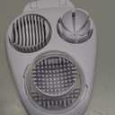 3-in-1 Egg Slicer for Hard Boiled Eggs- 3 Ways to Cut Eggs, Heavy Duty, Stainless Steel Dicer for Strawberry, Salads, Sandwiches Garnishes (White)