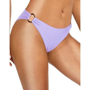 Women O Ring Bikini Bottoms Full Coverage Swimsuit Bottom Low Waist Low Rise Bathing Suit Lavender L